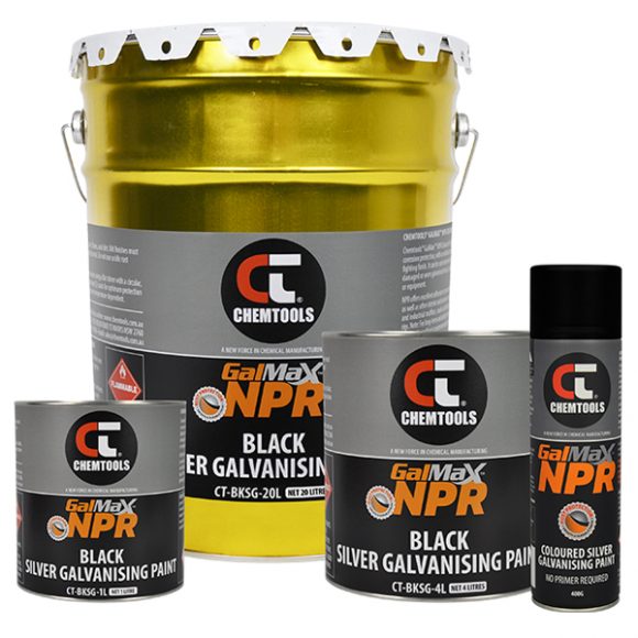 GalMax™ NPR Gloss Black Galvanising Paint Product Range