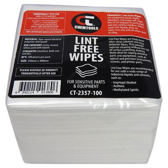 Lint Free Wipes, Pack of 100